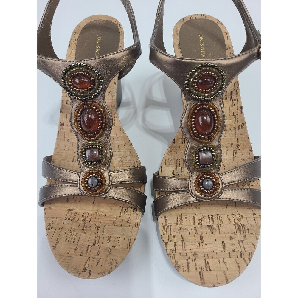 Jones New York Women's Shoes Sandals NJCassia Bronze Size 10M Bronze Free Ship